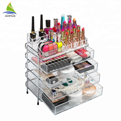 Small Plastic Makeup Adjustable Multi-Function Acrylic Cosmetic /make up Organizer