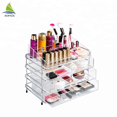 Custom 3 Drawer Clear Acrylic Makeup Organizer