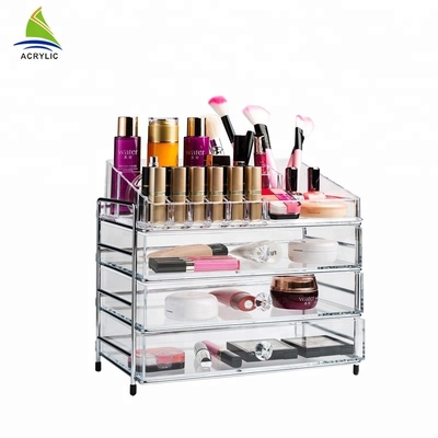 Custom 3 Drawer Clear Acrylic Makeup Organizer