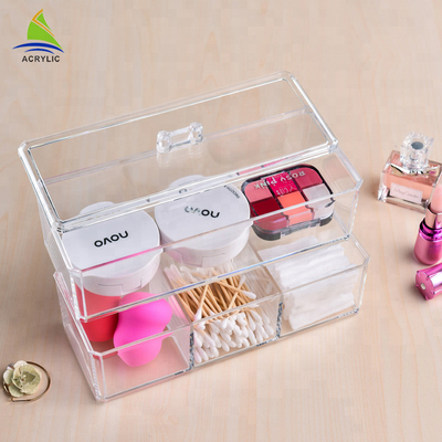 In High Quality 2 Drawer Makeup Organizer Acrylic Cosmetic