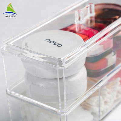 In High Quality 2 Drawer Makeup Organizer Acrylic Cosmetic