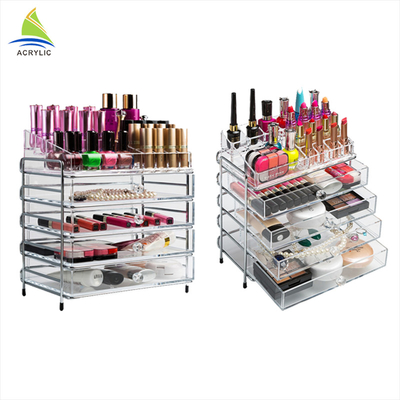 Professional Shopping Mall Acrylic Drawer Makeup Organizer