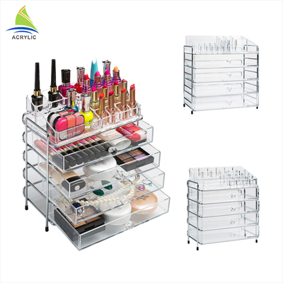 Professional Shopping Mall Acrylic Drawer Makeup Organizer