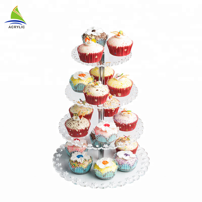 Best Quality Square Dessert Cupcake Tower Modern Acrylic plastic cake stand