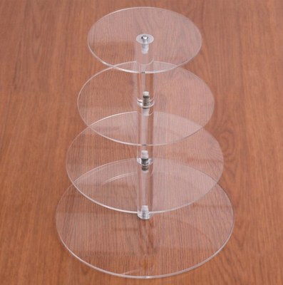 Customized Crystal Acrylic Cake Display Modern Acrylic Wedding Cake Stands