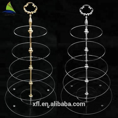 Customized Crystal Acrylic Cake Display Modern Acrylic Wedding Cake Stands