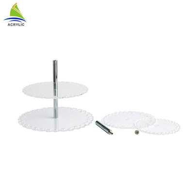 Round 4 Tier Crylic Cake Display Acrylic Dessert Display Stands For Storage