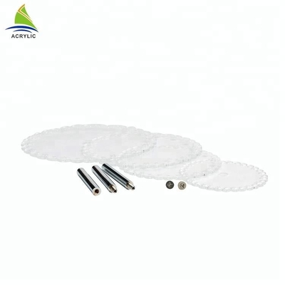 Round 4 Tier Crylic Cake Display Acrylic Dessert Display Stands For Storage