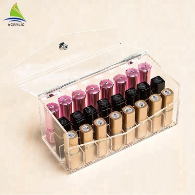 Transparent acrylic makeup lipstick display case make up Organizer