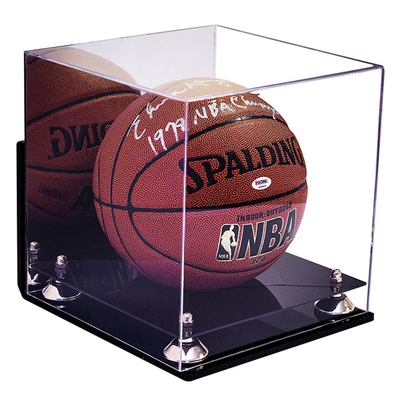 Deluxe Acrylic Display Box Basketball Display Box Stand Customized Shape