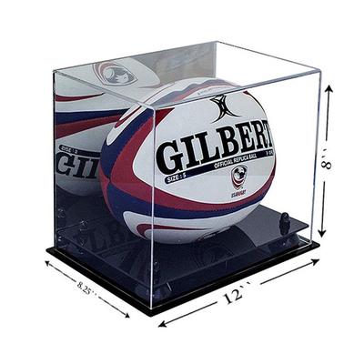 Clear Acrylic Display Case Box Sports Products Shop Tabletop Clear Acrylic Rugby Display Case