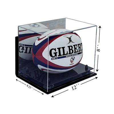 Clear Acrylic Display Case Box Sports Products Shop Tabletop Clear Acrylic Rugby Display Case