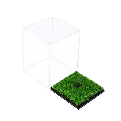 Modern Square Small Acrylic Golf Ball Display Box High Hardness Flatness