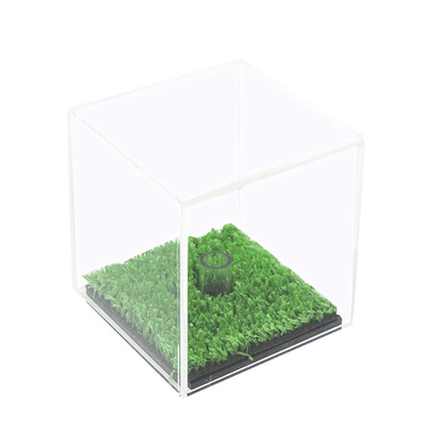 Modern Square Small Acrylic Golf Ball Display Box High Hardness Flatness