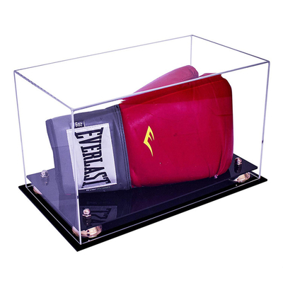 Eco - Friendly Deluxe Acrylic Boxing Glove Display Box W11 X D8 X H8.5 Inches