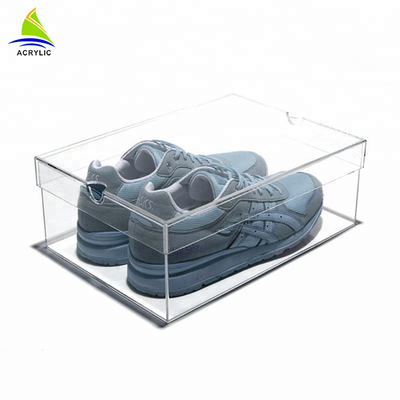 Luxury Acrylic Display Box Acrylic Shoe Display Stand Storage Box 5mm Thickness