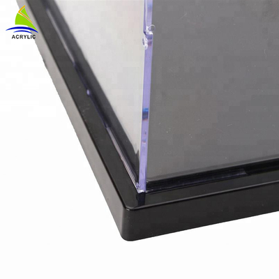 High Gloss Square Acrylic Display Box Luxury Counter Top Decorative Customized Clear Box