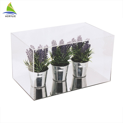 Clear Acrylic Display Case Design Customized Acrylic Potted Plant Display With Trays