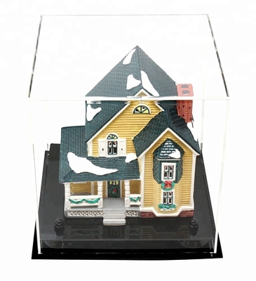 Eco - Friendly Acrylic Cube Display Case  Transparent Clear Single Acrylic 3D Case