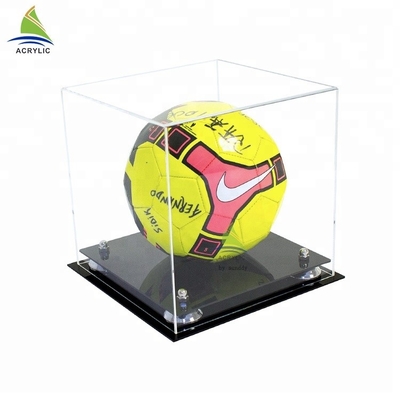 Countertop Acrylic Display Box Clear Acrylic Football Case For Super Mall