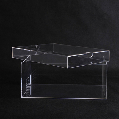 High Gloss Acrylic Storage Box Clear Acrylic Shoe Box With Custom Logo