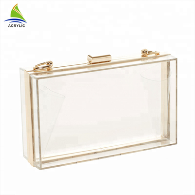 Fashion Elegant Acrylic Storage Box Ladies Transparent personalized Acrylic Clutch Bag