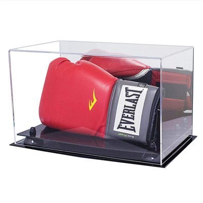 Eco - Friendly Acrylic Display Containers Clear Acrylic Lucite Boxing Glove Display Case