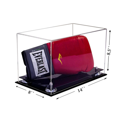 Eco - Friendly Acrylic Display Containers Clear Acrylic Lucite Boxing Glove Display Case