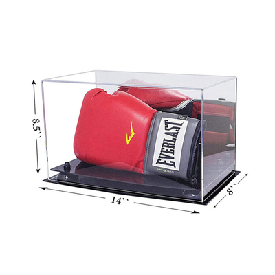 Eco - Friendly Acrylic Display Containers Clear Acrylic Lucite Boxing Glove Display Case