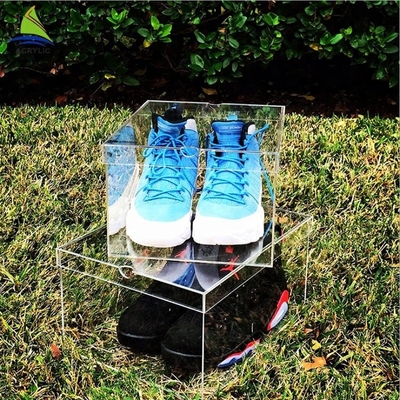 Organic Glass Custom Clear Acrylic Shoe Boxes