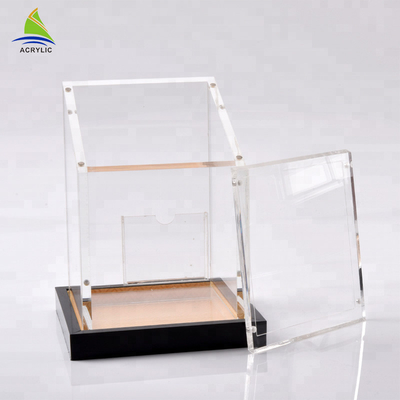 Eco - Friendly Perspex Sliding Lid Display Extension Clear Acrylic Cube Boxes