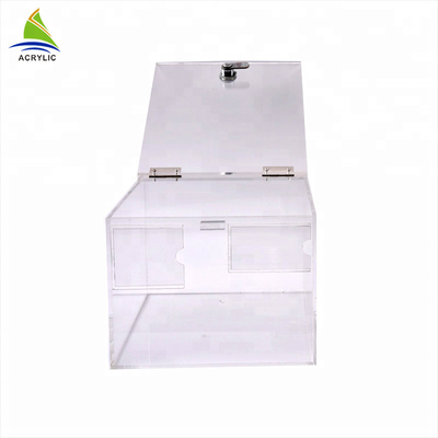 Donation Small Acrylic Box Plexiglass Contribution Boxes Customize Shape