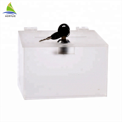Donation Small Acrylic Box Plexiglass Contribution Boxes Customize Shape