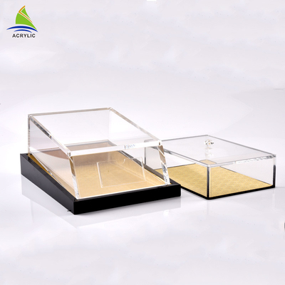 Countertop small Acrylic Display Storage Box smooth surface Silk Screen Printing