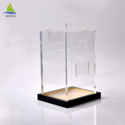 Countertop small Acrylic Display Storage Box smooth surface Silk Screen Printing