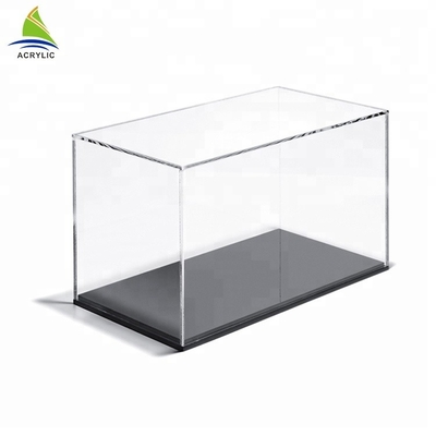 Large clear acrylic model cube display box for soccer