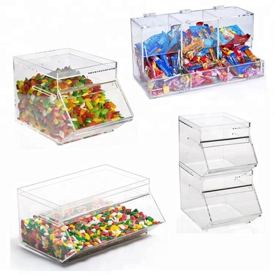 Transparent Acrylic Candy Containers House Shape Mini Acrylic Candy Bins
