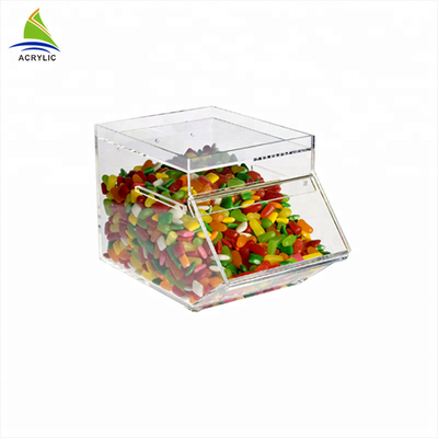 Food Grade Acrylic Candy Display Stackable Modern Design Clear Acrylic Candy Cube Box