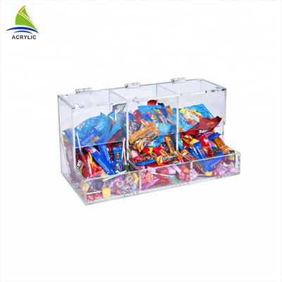 Food Grade Acrylic Candy Display Stackable Modern Design Clear Acrylic Candy Cube Box