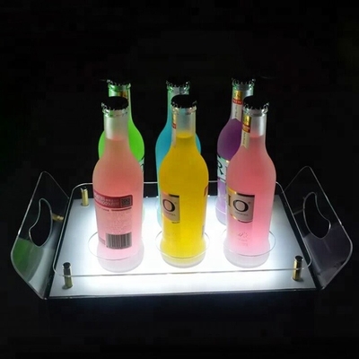 Acrylic Led Bar Shelves Led Liquor Shelf Display Stand Tray For Storage