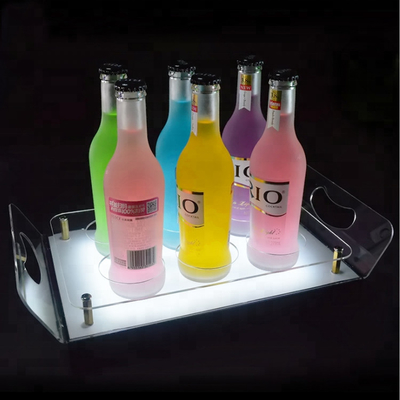 Acrylic Led Bar Shelves Led Liquor Shelf Display Stand Tray For Storage
