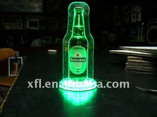 Modern Design Clear Led Bottle Display Led Acrylic Wine Bottle Display Rack