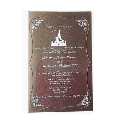 Clear Acrylic Display Frame Black Custom Acrylic Wedding Invitation Card