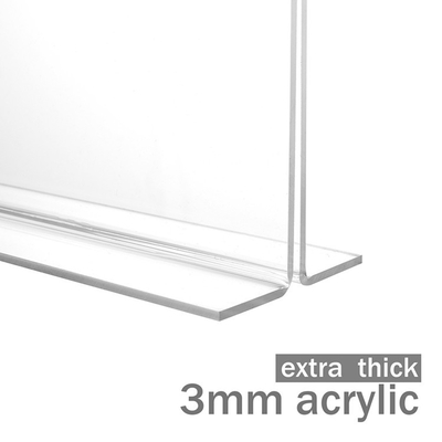 Tabletop Acrylic Table Tent Acrylic Table Menu Holder Stand Crystal Polishing