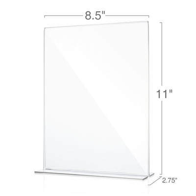 Tabletop Acrylic Table Tent Acrylic Table Menu Holder Stand Crystal Polishing