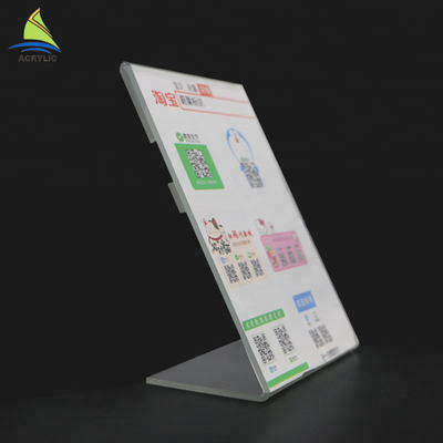 Customized Clear Acrylic Slanted Design menu holder acrylic Sign