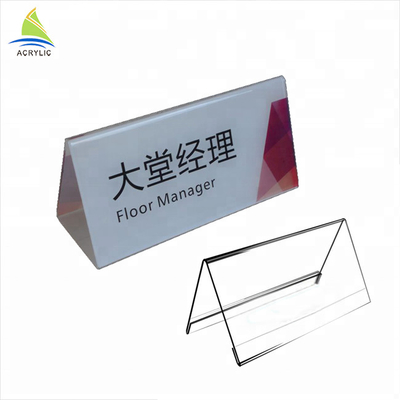 Perspex Acrylic Sign Display Holder Thick Clear Acrylic Sign Display Menu Stand