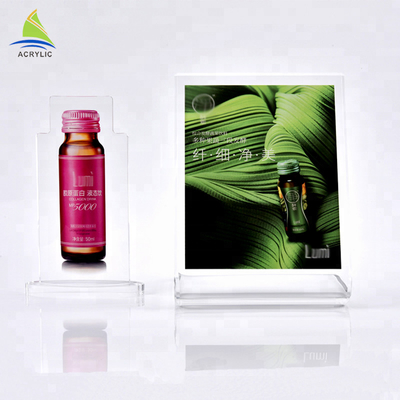 Commercial Acrylic Sign Display Holder Acrylic Advertising Display For Supermarket