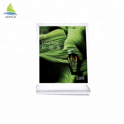 Commercial Acrylic Sign Display Holder Acrylic Advertising Display For Supermarket