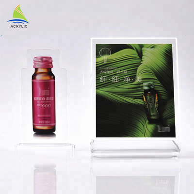 Commercial Acrylic Sign Display Holder Acrylic Advertising Display For Supermarket